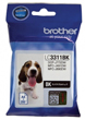 Brother LC3311BK Black Ink Cartridge, 200 Pages.