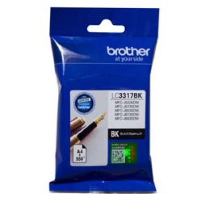 Brother LC3317BK Black Standard Yield Ink Cartridge - 550 Pages