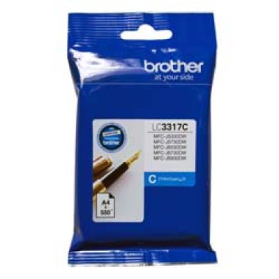 Brother LC3317C Cyan Standard Yield Ink Cartridge - 550 Pages