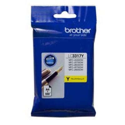 Brother LC3317Y Yellow Standard Yield Ink Cartridge - 550 Pages