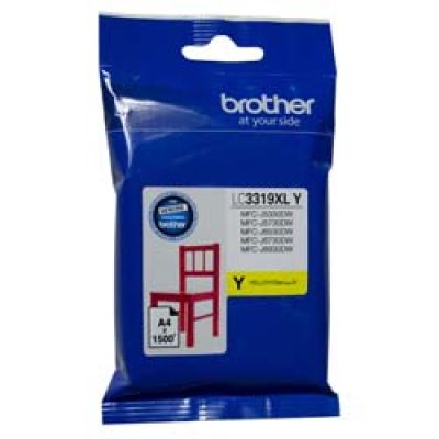 Brother LC3319XLY  Yellow High Yield Ink Cartridge - 1,500 Pages