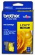 Brother LC67Y  Standard Yield Yellow Ink Cartridge, 325 Pages.