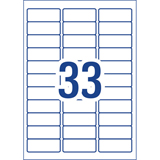 A4 Label, 33 Labels Per Sheet, 100  A4 Sheets Per Pack.