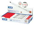 Milan Whiteboard Markers Fine Bullet Tip 3.7mm Red Box 12