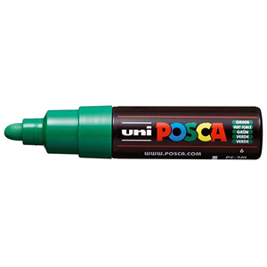 Uni Posca Marker 4.5-5.5mm Broad Bullet Tip Green PC7M