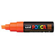 Uni Posca Marker 8.0mm Broad Chisel Tip Fluoro Orange PC-8K