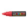 Uni Posca Marker 8.0mm Broad Chisel Tip Fluoro Red PC-8K