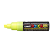 Uni Posca Marker 8.0mm Broad Chisel Tip Fluoro Yellow PC-8K