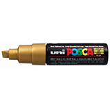 Uni Posca Marker 8.0mm Broad Chisel Tip Gold PC-8K