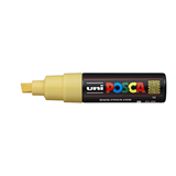 Uni Posca Marker 8.0mm Broad Chisel Tip Straw Yellow PC-8K
