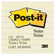 3M Sticky Post-it Notes 76x76mm Lined Yellow 100 sheets per pad ( 630-SS)