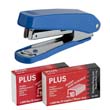 Plus Stapler + 2000 Staples PS10E Blue