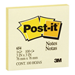 Post-It Notes 654-1 76 x 76mm 100 sheet Yellow, Single pad.