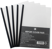 Report Cover Presentation Files Black A4 Pack of 5