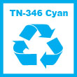 Remanufactured TN346C Cyan High Yield Toner Cartridge - 3,500 pages.