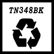 Remanufactured TN348BK Black High Yield Toner Cartridge - 6,000 pages.