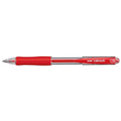 Uni Laknock 0.7mm Retractable Fine Red Ballpoint Pen SN-100