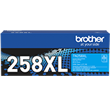 Brother TN258XLC Cyan High Yield Toner Cartridge Up to 2,300 pages.