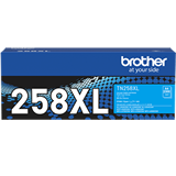 Brother TN258XLC Cyan High Yield Toner Cartridge Up to 2,300 pages.