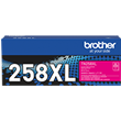 Brother TN258XLM Magenta High Yield Toner Cartridge Up to 2,300 pages.
