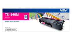 Brother TN346M Magenta High Yield Toner Cartridge - 3,500 pages.