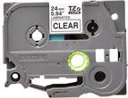 Brother TZe-151 Black on Clear Labelling Tape – 24mm wide, 8M Long