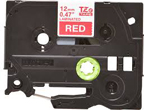 Brother TZe-435 White on Red Labelling Tape – 12mm wide, 8M Long