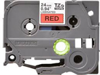 Brother TZe-451 Black on Red Labelling Tape – 24mm wide, 8M Long