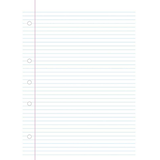Warwick Pad A4 7mm Ruled 100 Sheets Multi-punched to fit in most binders