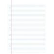 Warwick Pad A4 7mm Ruled 100 Sheets Multi-punched to fit in most binders