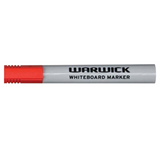 Warwick Whiteboard Marker Red Bullet Tip Box 12